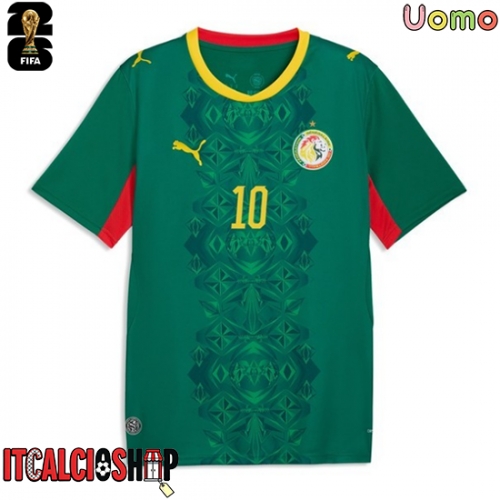 Senegal Sadio Mane #10 Seconda Maglia Mondiali 2026 Manica Corta